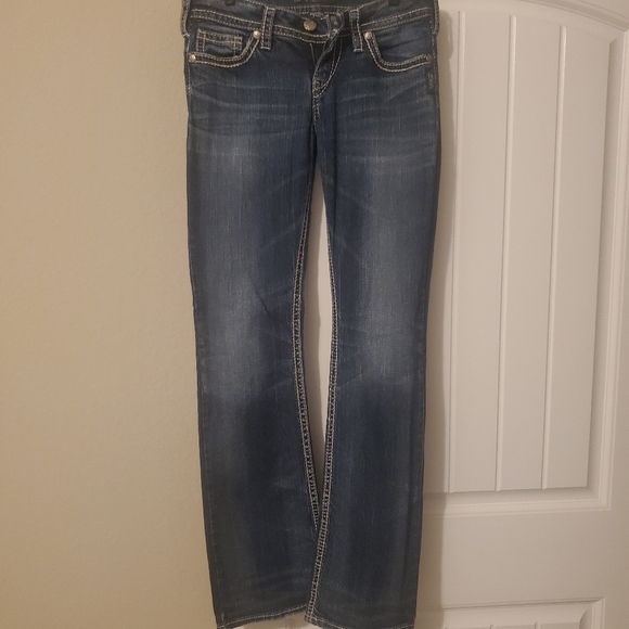 Silver Jeans Pioneer Flap Boot cut factory distressed size W28L33 - Picture 4 of 4